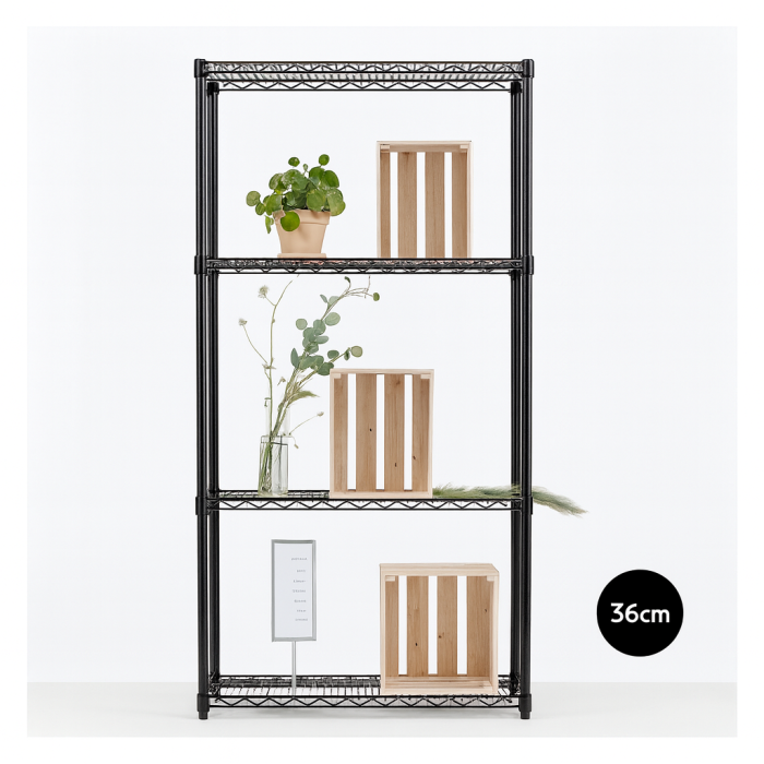 Reol - TUBO (B 91 x D 36 x H 220 cm.) - Sort, let blank