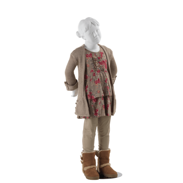 Mat hvide pige børnemannequin størrelse 7-8 år