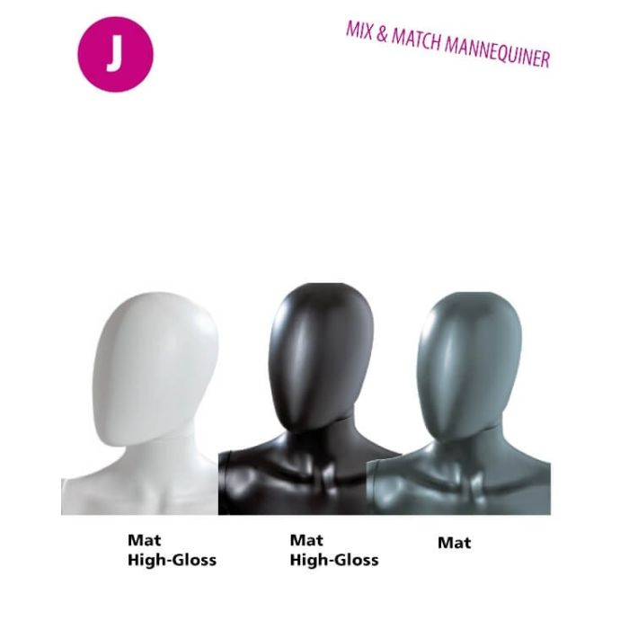 Herre mannequinhoved u/ ansigtstræk