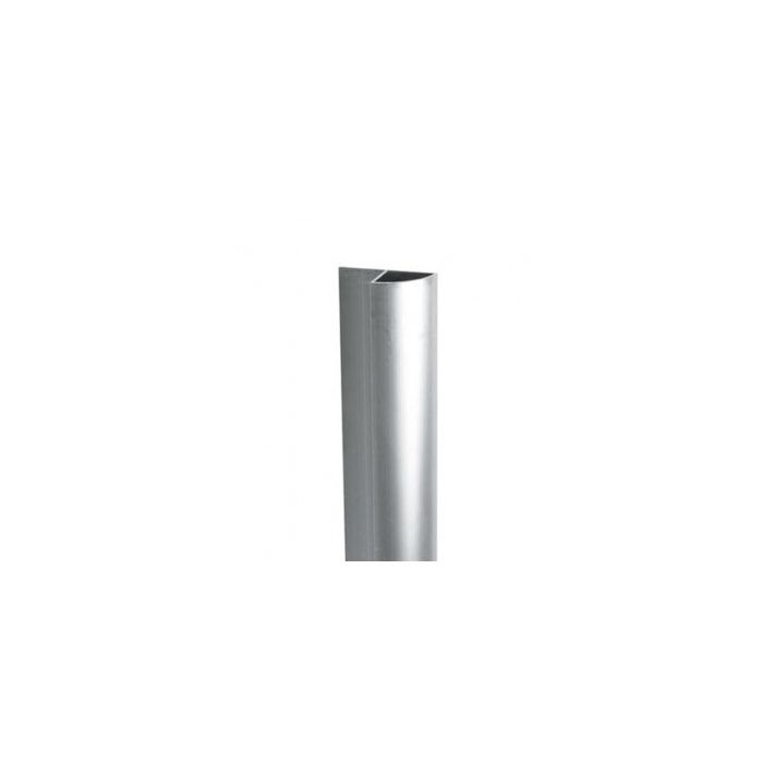 Afslutnings- /sideliste til rillepanel. Rund afslutning H 240 cm. Alu