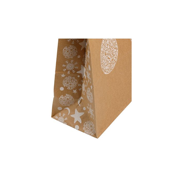 Papirpose, jul. 36 x 13 x H40 cm. 50 stk. Julekugler og stjerner