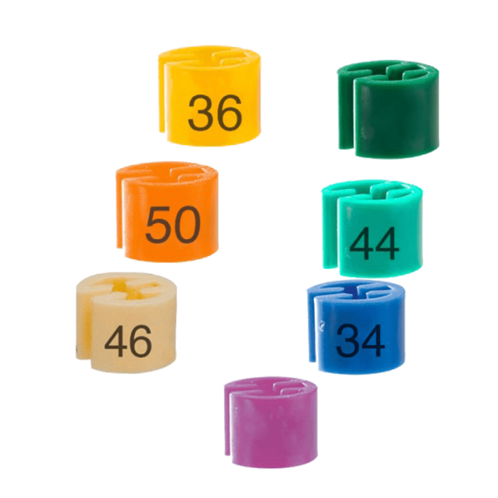 Bøjlemarkering. Mini brikker - 100 stk.