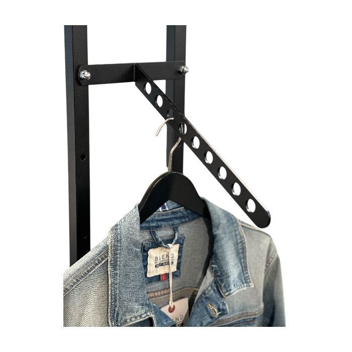 Fronthæng t/ L-gadestativ. Sort