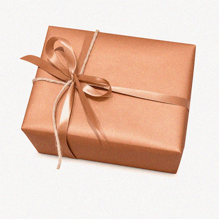 Gavepapir B 50 cm. Kobber, kraftpapir. 100 mtr.