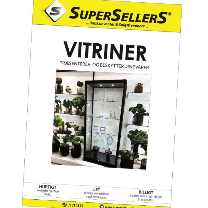 Katalog med glasvitriner