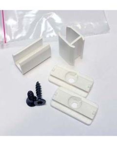 Clips med tape t/plastramme, sæt af 2 dele, hvid