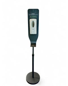 Dispenser t/ hånddesinfektion på stander, sort
