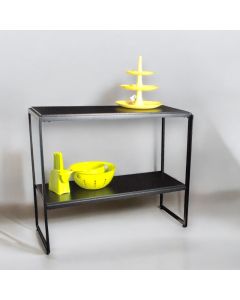 HAPPY! oplægsbord- / reol. B40 xD94 x H82 cm. Sort metal stel. Vælg farve på bordplade
