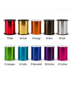 Gavebånd metallic 10 mm x 250 mtr. Vælg farve