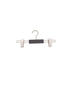 Buksebøjle m/klemmer, satin krom, mat sort. 30 cm. Metalbøjle