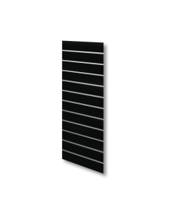 Rillepanel - 59,5 x 120 cm. - sort - 10 cm. - Supersæt, let tekstur