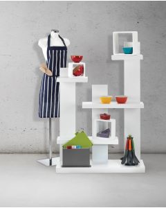 Etagedisplay - 5 etager. H 143,5 cm.
