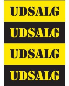 Plakat. Udsalg, sort og gul, 50 x 70 cm