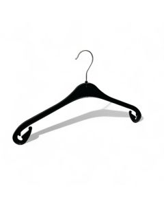 Plastbøjle, Voksen, formpresset, med kraftig ophæng, sort, 43 cm. 300 stk.