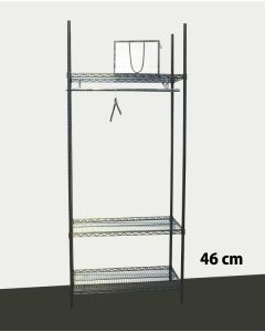 Garderobe Reol - TUBO (B 91 x D 46 x H 220 cm.) - Sort