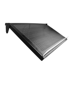 Metalhylde skrå. 12 mm. m/ hulplade, 91 x 37 cm. Sort