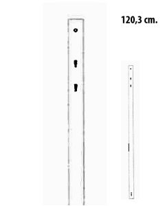 Skinne 120,3 cm.  t/ dobbeltsidet panelgondol 147,5 cm, sort