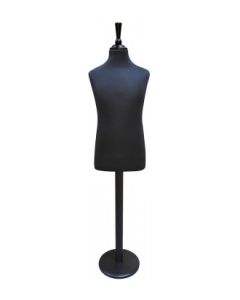 Torino, barnegine, sort, 6-8 år, rund fod, shaker top, sort