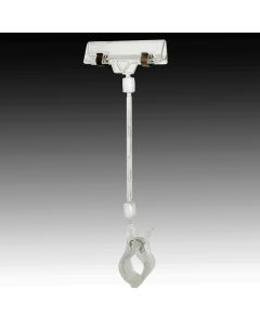 Clear Grip, skilteholder, med bred klemme, klar akryl, H20 cm