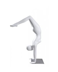 Yoga damemannequin, fitness/yoga - hvid. På hænder