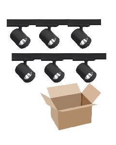Lånesæt - Lyssæt med m/ Pallesen 19 spot - sort