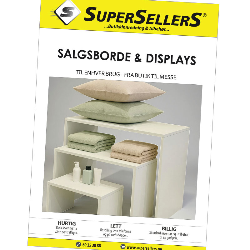 <div style="font-size: 16px; text-transform: uppercase;">Salgsborde & Displays</div>